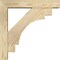 Ekena Millwork Merced Block Rough Sawn Bracket w/ Offset Brace, Douglas Fir, 4"W x 16"D x 16"H BKT0402X16X16MRC05RDF - alternate 4